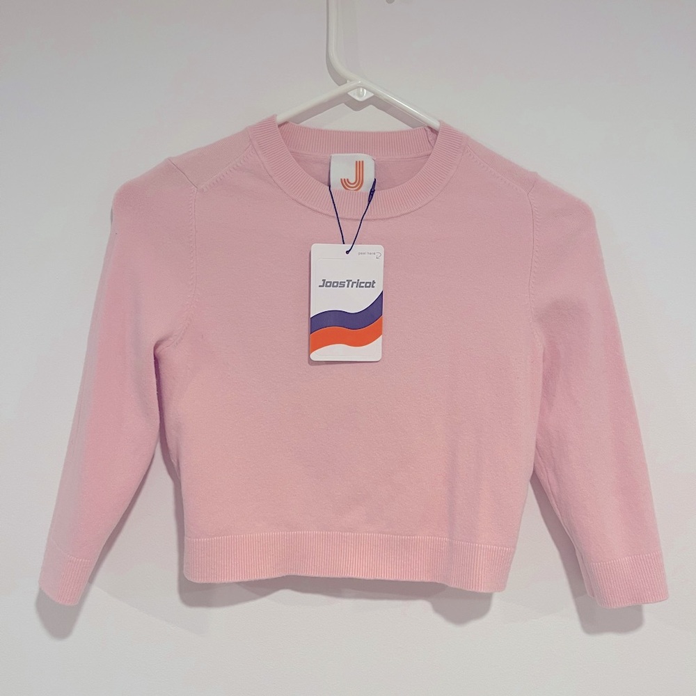 Women's Pink Sweater crop